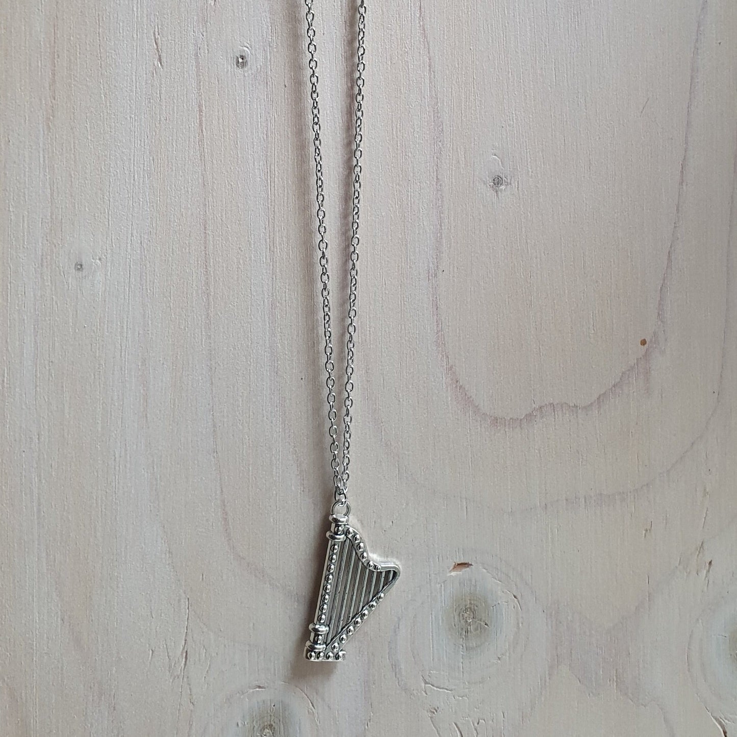 Irish Harp Pendant Necklace