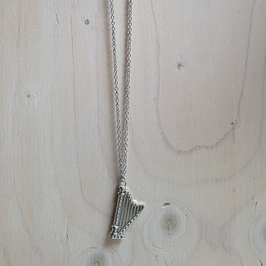 Irish Harp Pendant Necklace