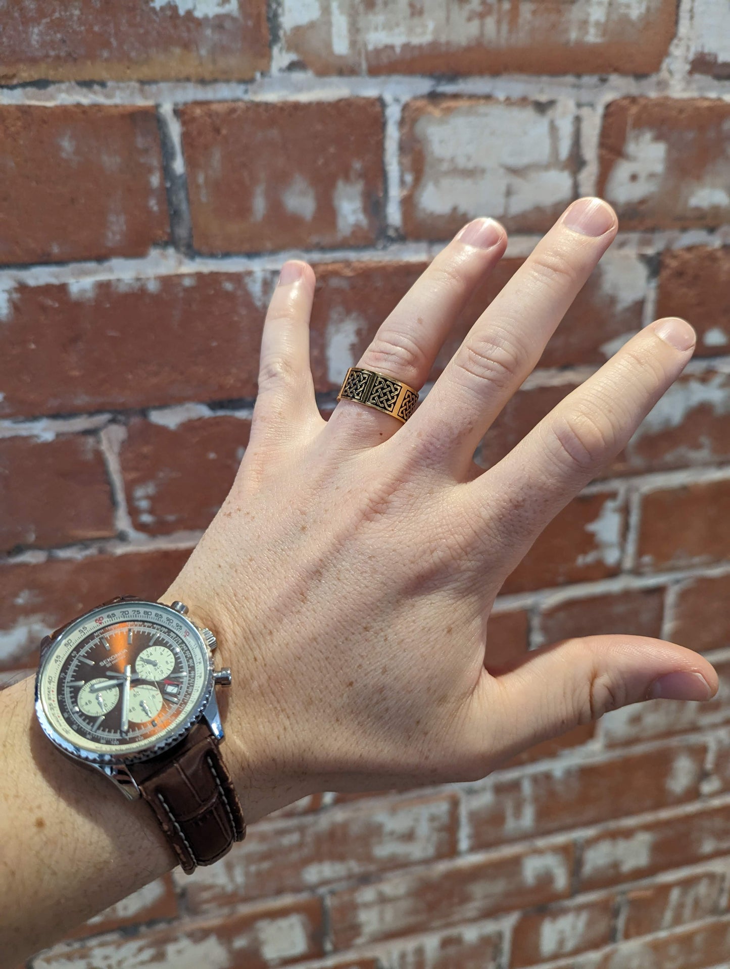 Celtic Knot Viking Ring Gold