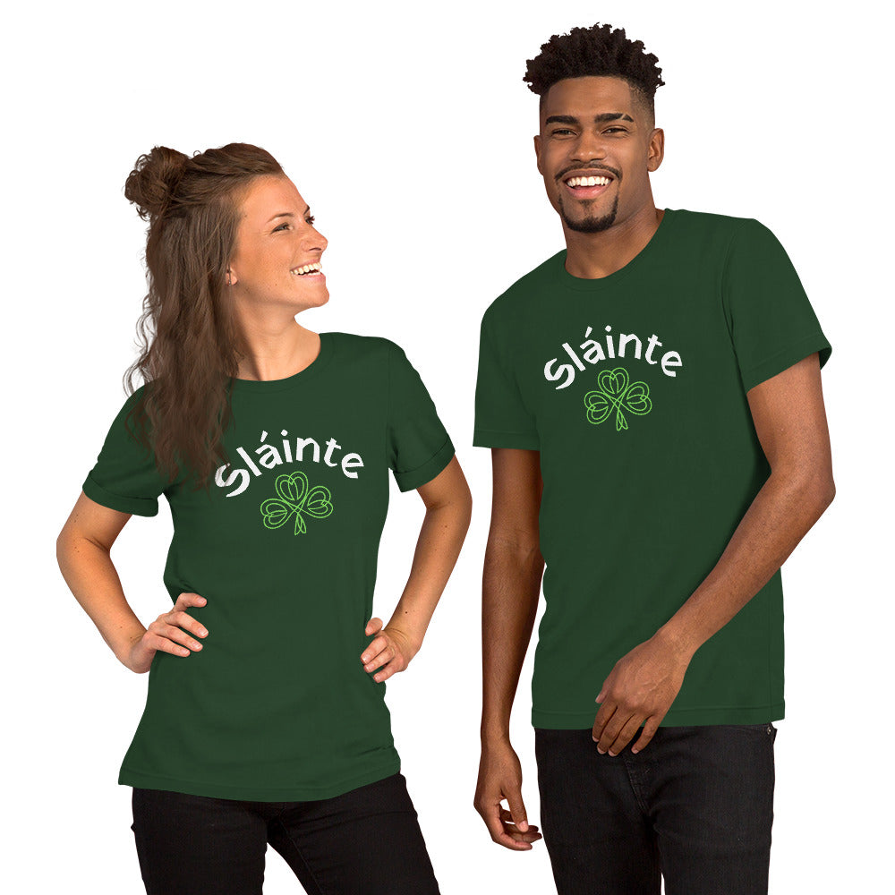 Sláinte Green Shamrock Unisex T-shirt
