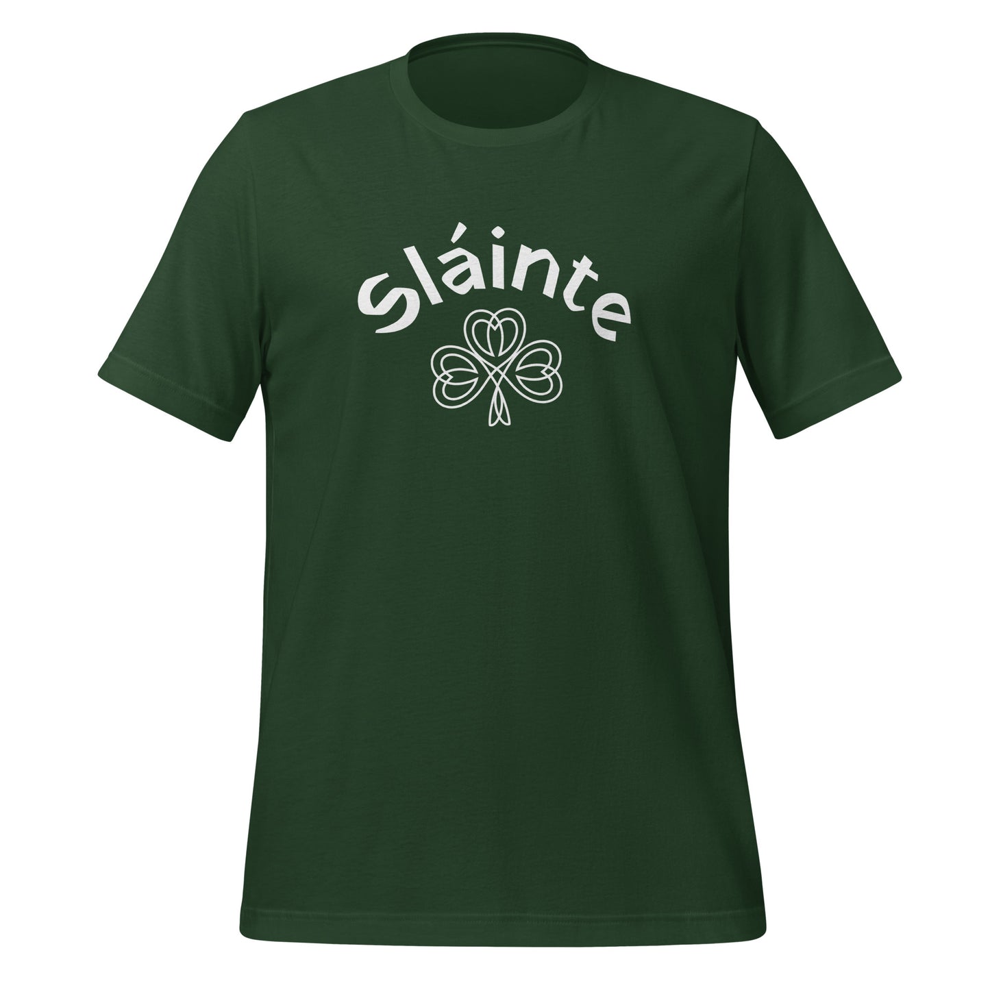 Sláinte White Shamrock Unisex T-shirt