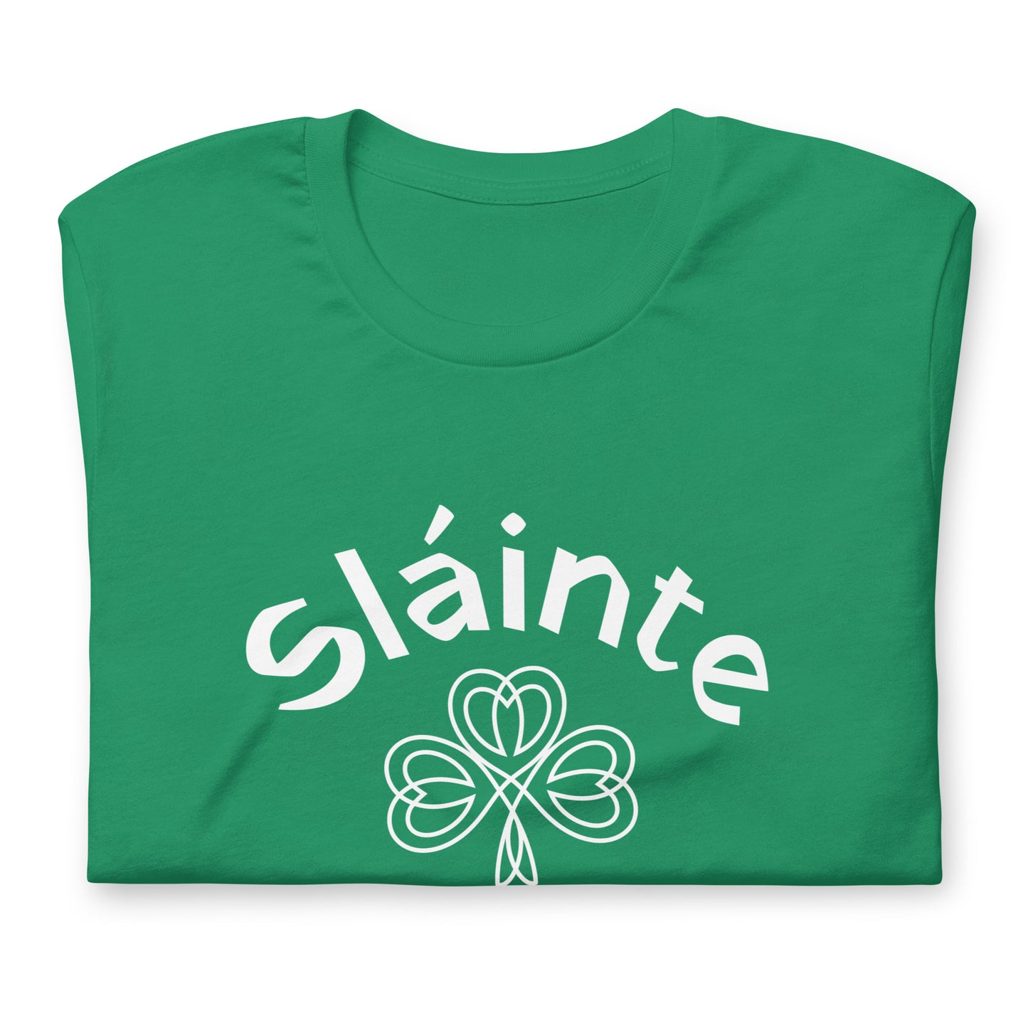 Sláinte White Shamrock Unisex T-shirt
