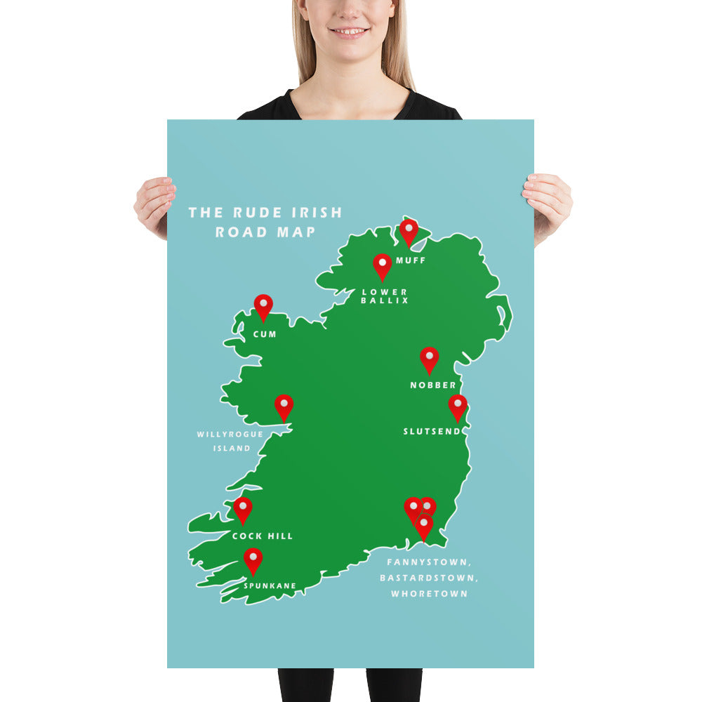 Rude Irish Road Map (Print)