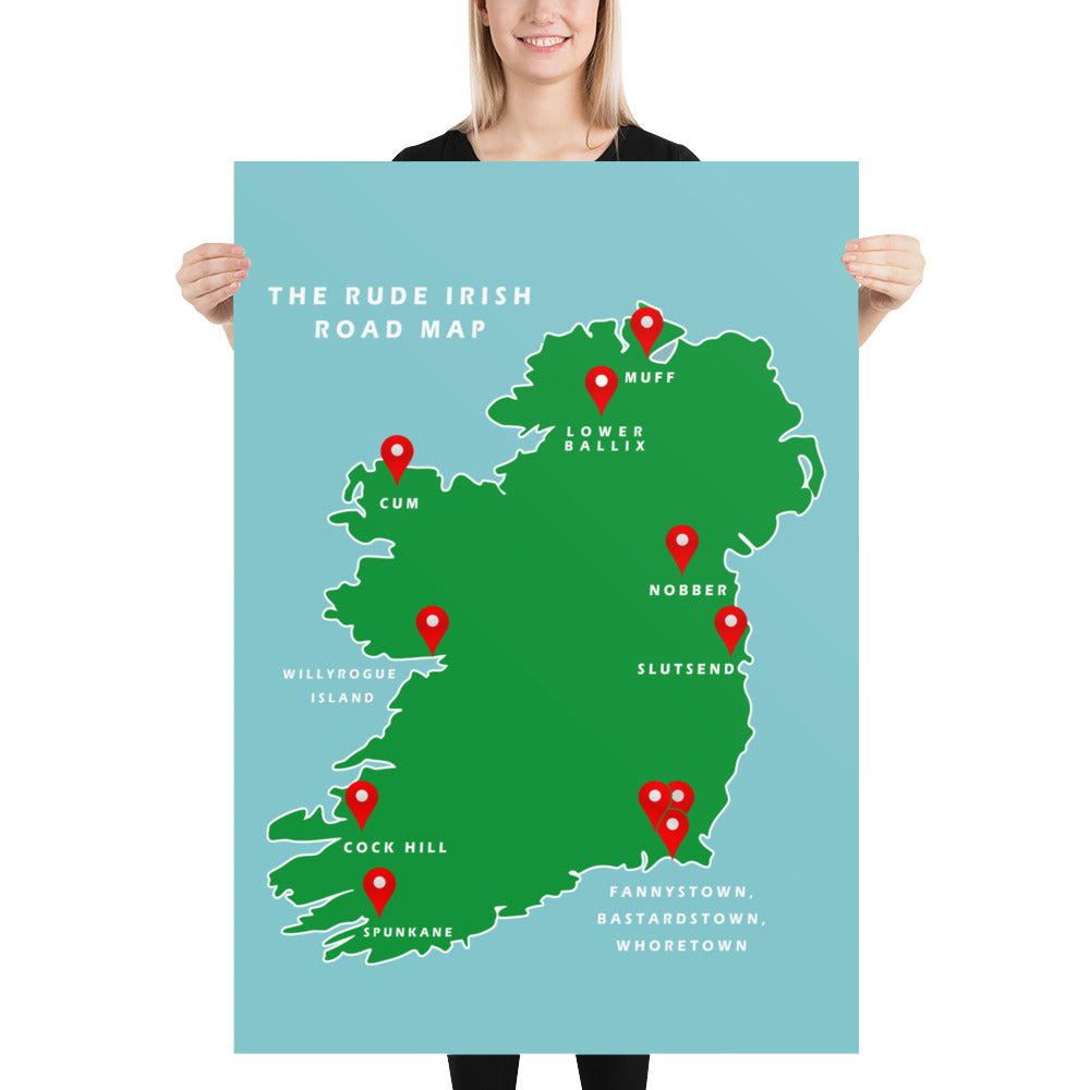 Rude Irish Road Map (Print)